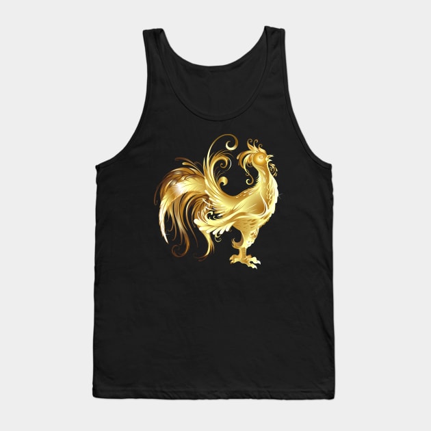 gold rooster Tank Top by Blackmoon9